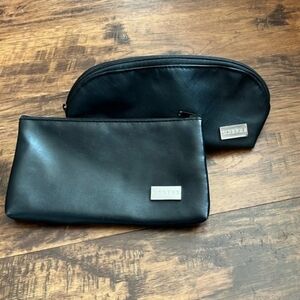 Morphe Black Pleather Cosmetic Bags Set